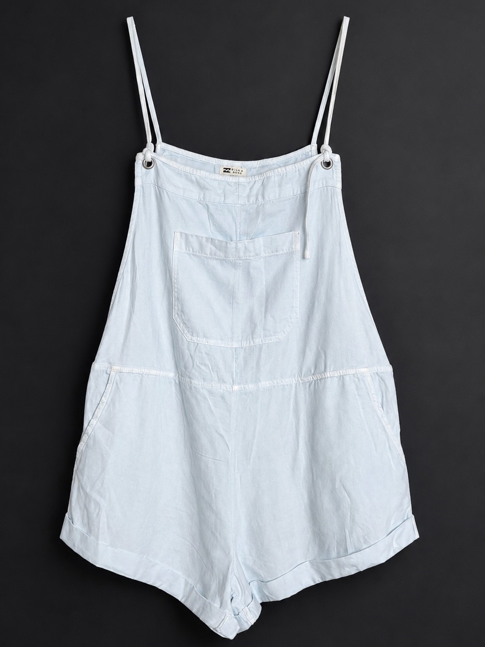NWOT Billabong Overall Romper in Soft Blue-  Size L